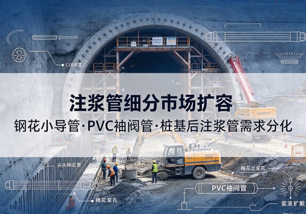 城子河注浆管细分市场扩容，隧道钢花小导管、PVC 袖阀管、桩基后注浆管需求分化